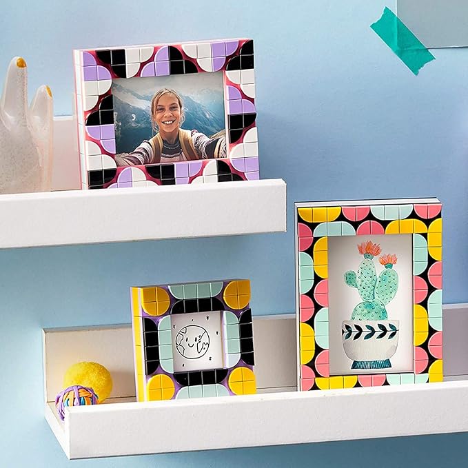 LEGO DOTS Creative Picture Frames 41914 DIY Creative Craft Decorations Kit for Kids, Makes a Great Gift for Kids Who Like Doing Crafts at Home and Fun Picture Frame Ideas (398 Pieces)