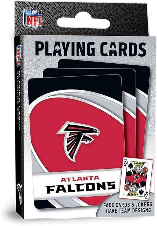 MasterPieces - NFL Playing Cards, Officially Licensed Atlanta Falcons Football Deck, Family Games for Adults and Kids, Standard Index