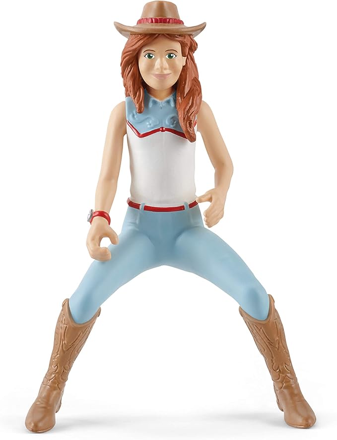 Schleich Horse Club 12-Piece Hannah's Riding Horse Set - Rodeo Riding with Cowgirl and Horse, Realistic Western Rodeo Farm Animal Toys and Accessories, Gift for Toddlers, Boys, and Girls Ages 5+