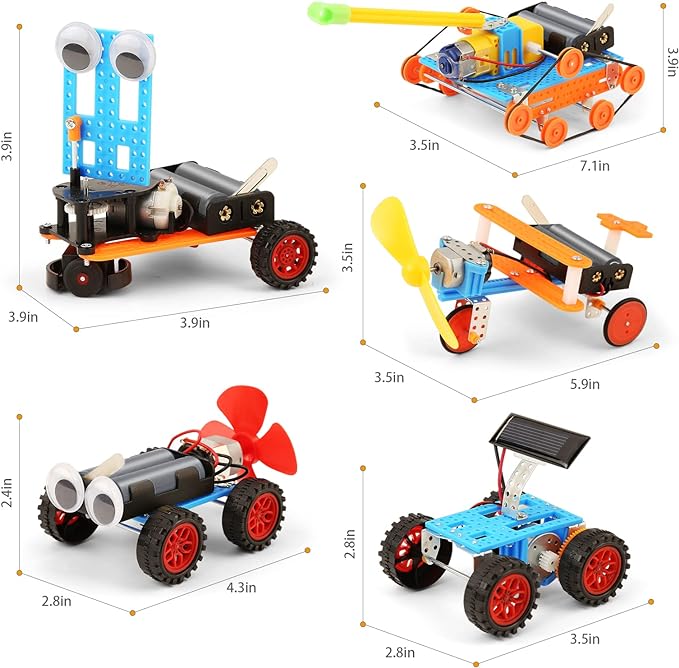 STEM Kits for Kids Crafts 6-8 8-12, Boys Gifts Toys for 6 7 Year Old Boy Birthday Gift Ideas, STEM Toys Craft Kits 6+ 7+ yr, Robotics Science Activities Robot Building Age 8-10 8 9 10 11 12 Years