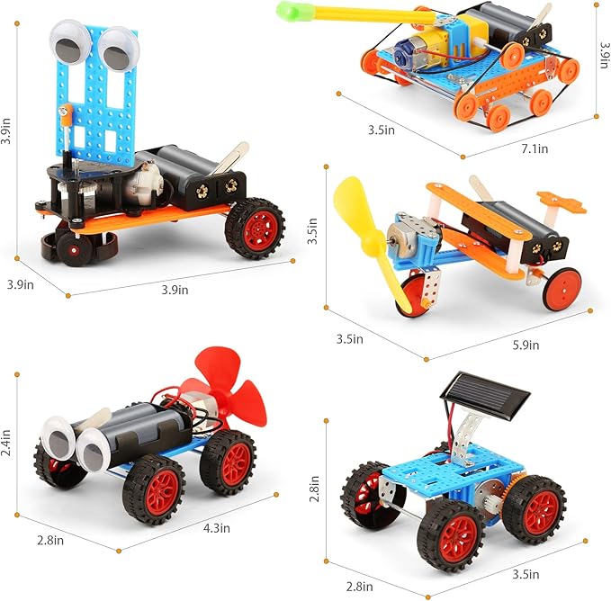 STEM Kits for Kids Crafts 6-8 8-12, Boys Gifts Toys for 6 7 Year Old Boy Birthday Gift Ideas, STEM Toys Craft Kits 6+ 7+ yr, Robotics Science Activities Robot Building Age 8-10 8 9 10 11 12 Years