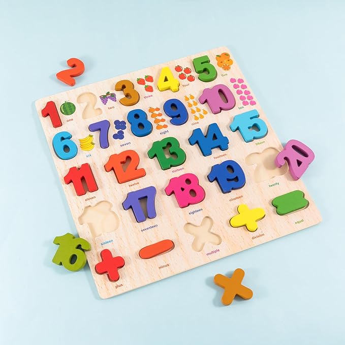 Wooden Alphabet Puzzle for Toddlers, 3 in 1 Lower Case Alphabet Letter Puzzles ABC Uppercase & Lowercase & Number Puzzle Set for Preschoolers Kids Ages 3-5 Alphabet Learning Educational Toy