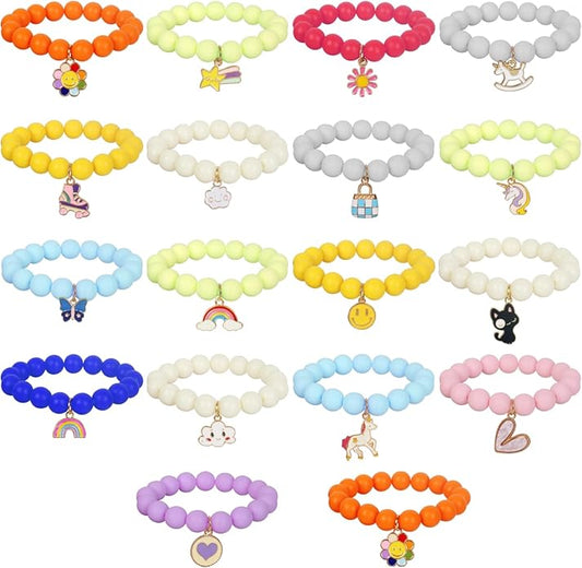 Vefungyan Bead Bracelets for kids and Charms Set for Boys Girls Halloween Goodie Bag Fillers