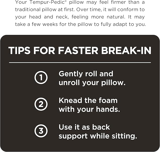 Tempur-Pedic Memory Foam Symphony Pillow Luxury Soft Feel, Standard, White