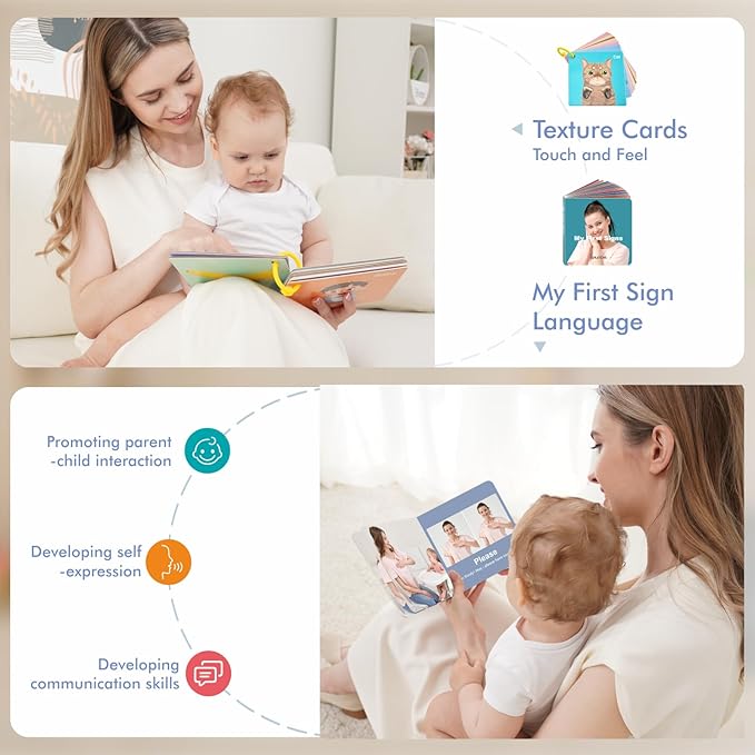 Montessori Toys for Babies 7-8 Months, Wooden Montessori Toys, Includes Object Permanence Box, Balls, Rainmaker, Peek-a-Zoo Puzzle, Texture Cards, First Signs, Play Guide, Treasures Basket