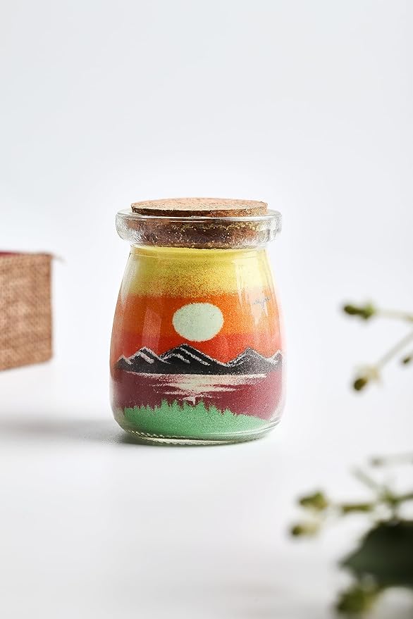 YUANLUGV Sand Art Bottles, Colored Sand with Luminous Sand Art Crafts for Gift Kids, Elegant and Exquisite Sand Art Craft Bottle,Gifts for Girls Boys Kids Women Birthday (b)