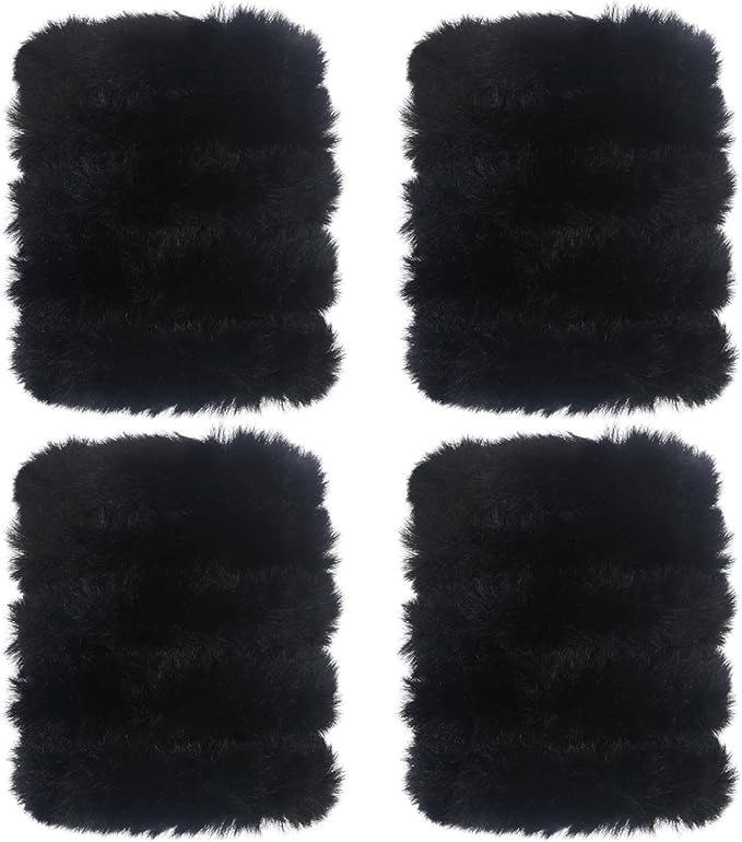 TOAOB 4pcs Thick Pipe Cleaners Black Large Chenille Stems for Crafts Long 39 Inch Fuzzy Sticks Craft Supplies for DIY Art Craft Projects Home Decorations