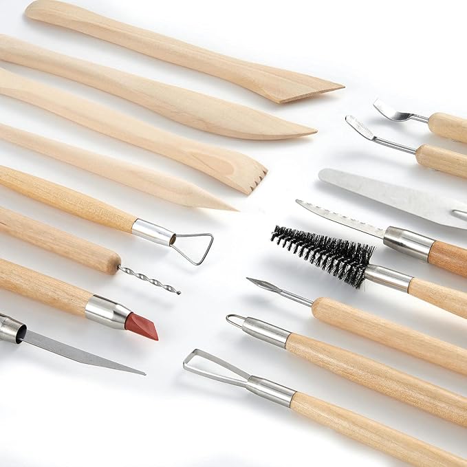 Clay Sculpting Tools,Air Dry Clay Tools,Pottery Tools,44 Pcs Double Sided Polymer Clay Tools Kit,Ceramics Tools,Modeling Clay Tools with Carrying Case Bag