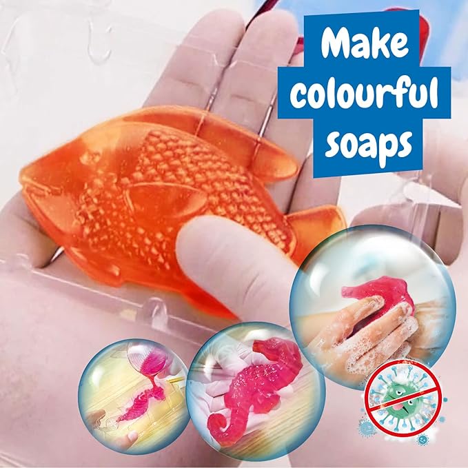 Science4you Soap Maker Kit for Kids - Make Your own Soaps and Bath Salts, Soap Moulds for Kids + Gift Bags Included, Crafts for 8+ Year Old Girls and Boys, Stem Toy, Gift for Girls and Boys Age 8-12+