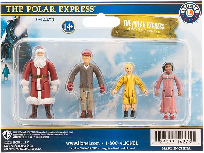 Lionel Trains - The Polar Express People Pack, O Gauge, People: Santa, Billy, Hero Girl, Hobo