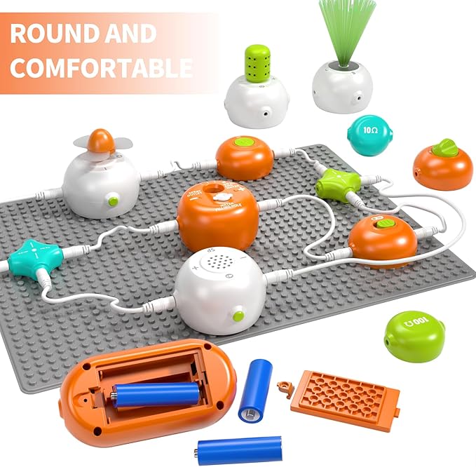 SNAEN Science Circuit Circuit for Kids DIY Electronic Toy 100+ Projects, 30 Circuit Parts, Science Game for Boys Girls, Educational Toys for Kids 3+