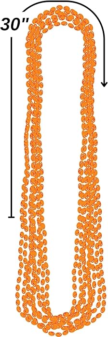 Silver Metallic Bead Necklaces, Party Accessory, 48 Ct.