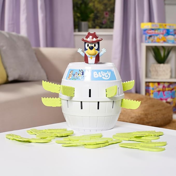 TOMY Games Pop Up Bluey Kids Game - Family and Preschool Games and Bluey Toys for Family Game Night - Classic Kids Board Games - Kids Toys for 2-4 Players - Ages 4 Years and Up