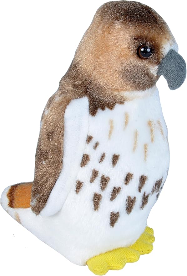 Wild Republic Audubon Birds Red Tailed Hawk Plush with Authentic Bird Sound, Stuffed Animal, Bird Toys for Kids & Birders
