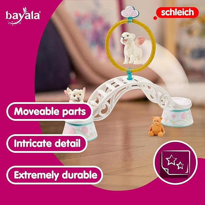 Schleich bayala, Mythical Creature Toys for Kids, Winged Baby Lion Training 9-Piece Playset, Ages 5+