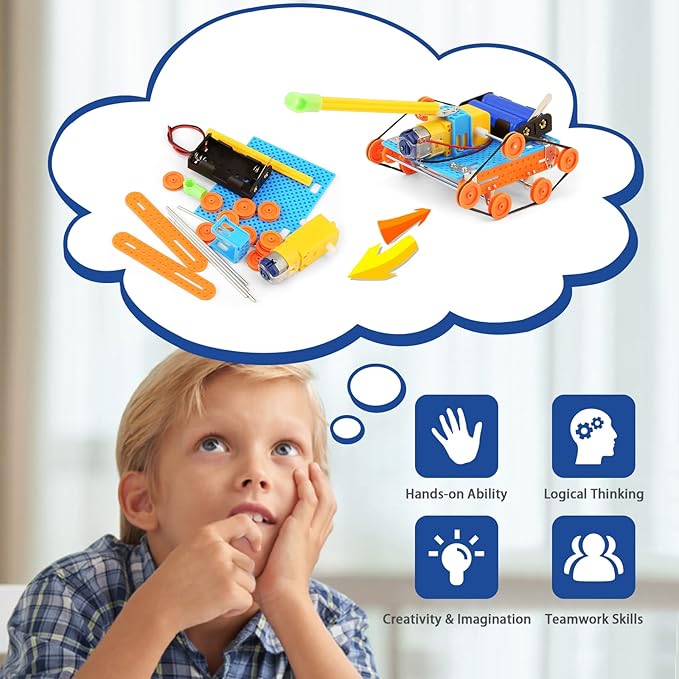 STEM Kits for Kids Crafts 6-8 8-12, Boys Gifts Toys for 6 7 Year Old Boy Birthday Gift Ideas, STEM Toys Craft Kits 6+ 7+ yr, Robotics Science Activities Robot Building Age 8-10 8 9 10 11 12 Years