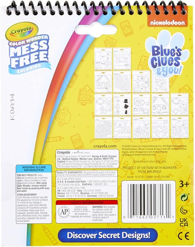Crayola Blues Clues Color Wonder Activity Pad, Mess Free Coloring, Gift for Kids