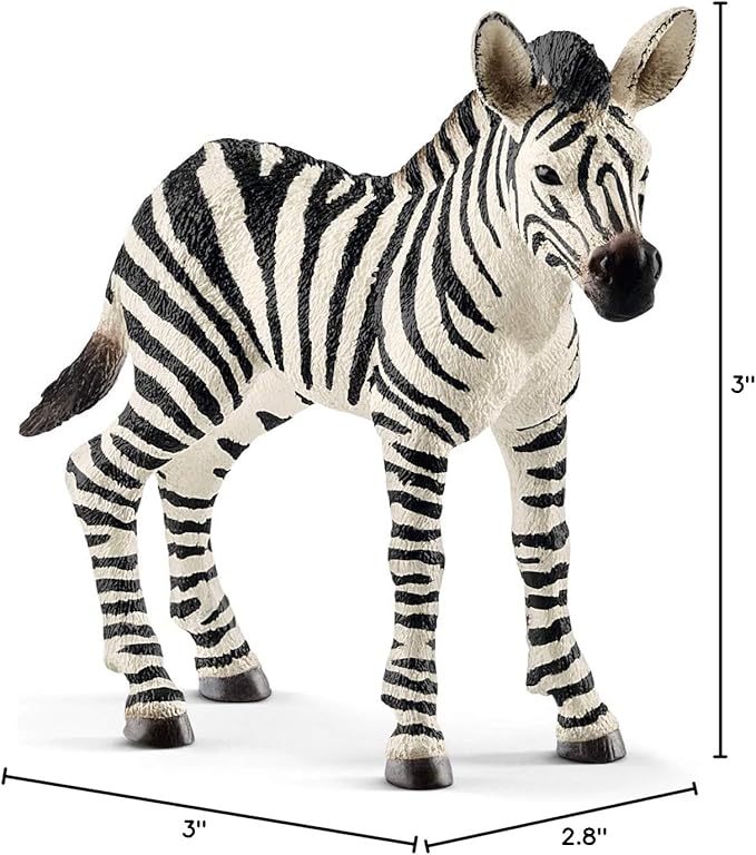 Schleich Wild Life, Animal Figurine, Animal Toys for Boys and Girls 3-8 Years Old, Zebra Foal, Ages 3+