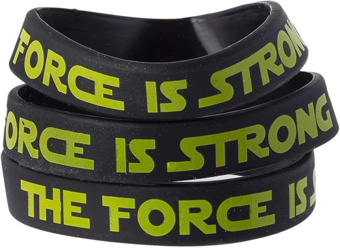 The Force Party Favors Bands, Galaxy Wars Theme Birthday Supplies Goody Bag Kids Teen Tween Size Wrist Bracelets for Boys Girls - Rubber Band Bracelets - Silicone Bracelets for Girls (24 Pack)