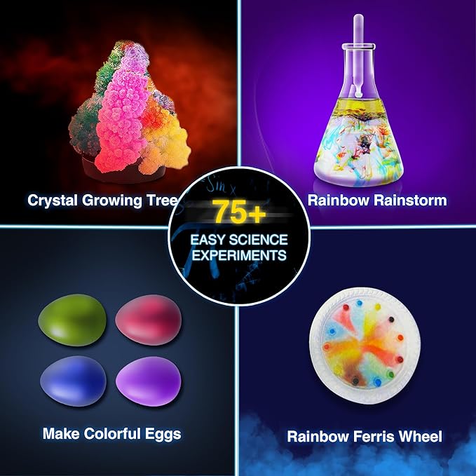 STEM Science Kits for Kids Age 8-12, Mini Science Lab with 75+ Easy Science Experiments, Featuring Chemistry Set, Science Magic, Earth Science, Educational Toys for Boys and Girls