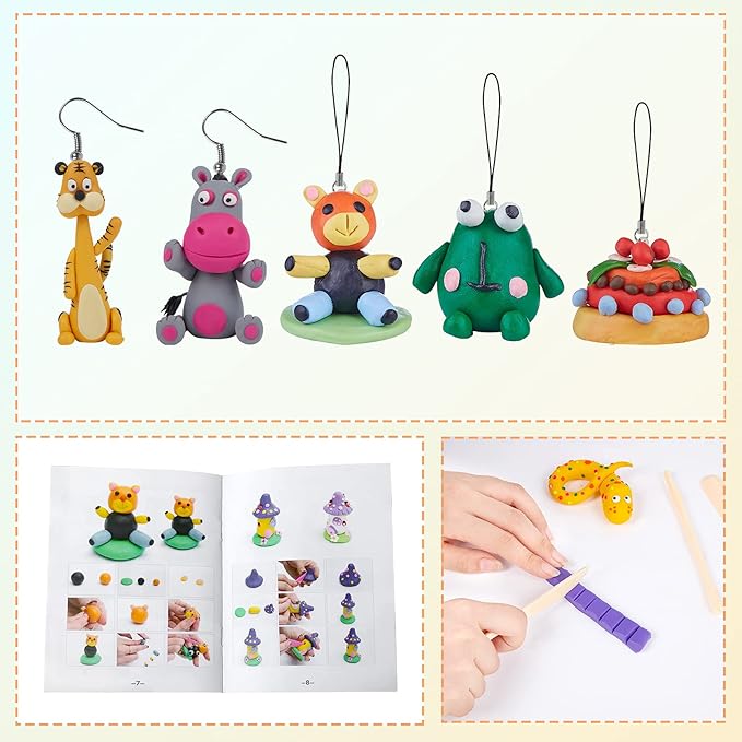 Polymer Clay Kit - 26 Colors Oven Bake Modeling Clay, Safe & Non-Toxic, Craft Gift for Kids. 0.7oz/Color