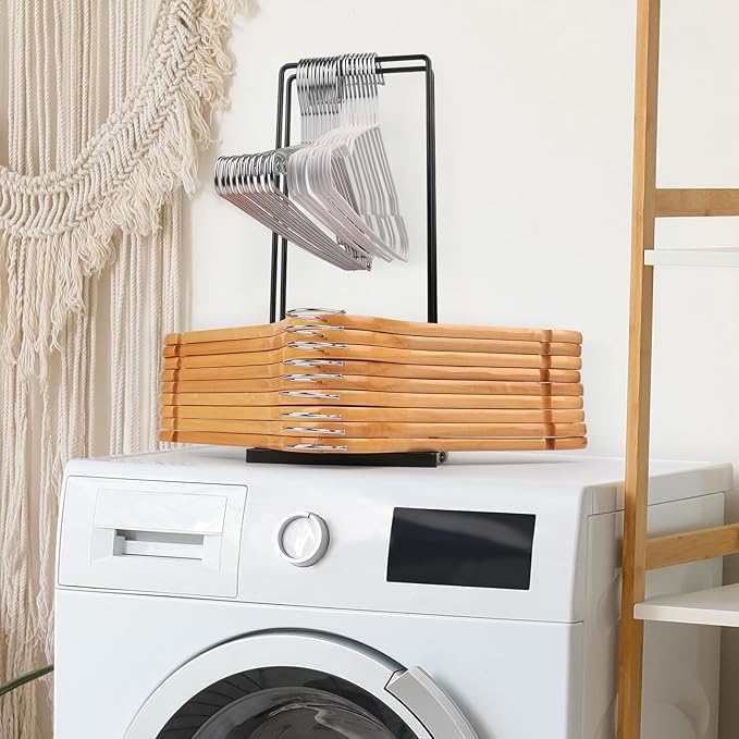 Hanger Stacker 2 Pack, Clothes Hanger Holder Organizer for Closet Laundry Room,Coat Hanger Organizer Stacker for Wire Hangers,Hanger Rack Stand Hanger Caddy for Adult Kids Velvet Pants Hangers Storage