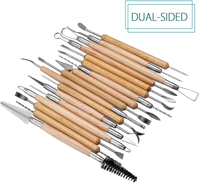Meuxan 40PCS Pottery Tool Set Clay Sculpting Modeling Tools