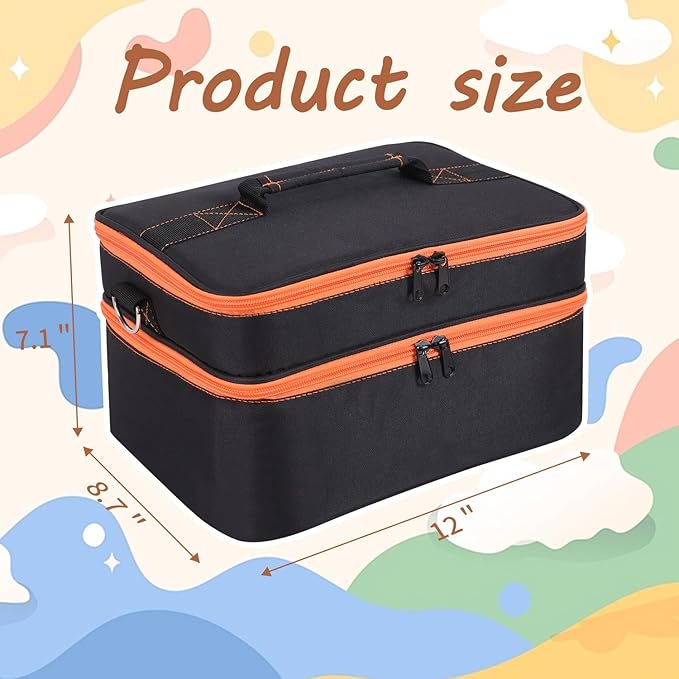 Hard Travel Case for Play-Doh Modeling Compound, Playdoh Set Storage Bag Carrying Case for Playdough Dough Tool Kit Organizer Container, Bag Only
