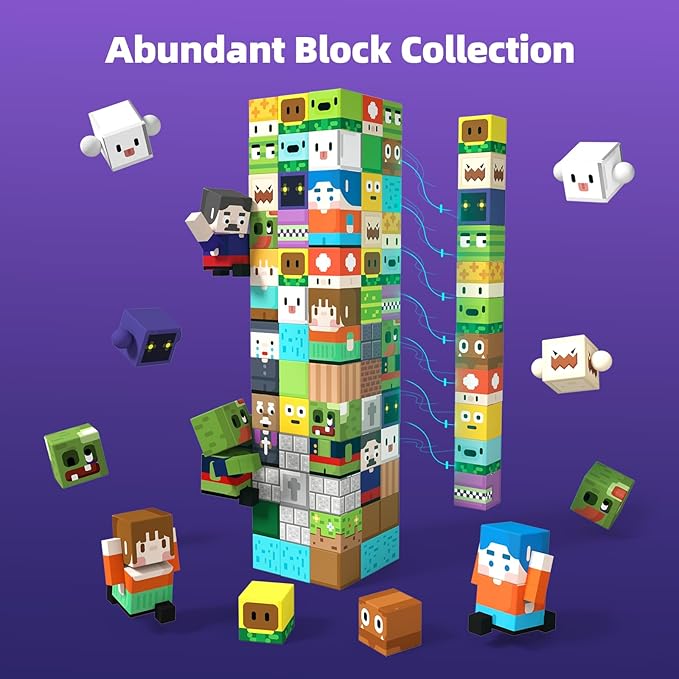 GobiDex 100PCS Magnetic Blocks Game-Based Kid Building Toys for Boys Girls 3+, Build MagWonder World with Zomblock Magnets Cubes, Upgraded STEM Game Sensory Gift for Easter Birthday