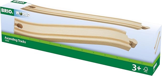 BRIO 33332 World Ascending Tracks - Comprehensive Wooden Train Tracks Set | Ideal for Kids Aged 3 and Up | Compatible with All BRIO Railway Toys | Foster Skill Development | FSC-Certified Wood