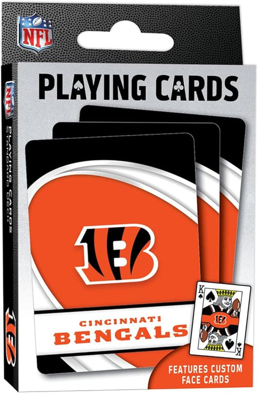 MasterPieces - NFL Playing Cards, Officially Licensed Cincinnati Bengals Football Deck, Family Games for Adults and Kids, Standard Index