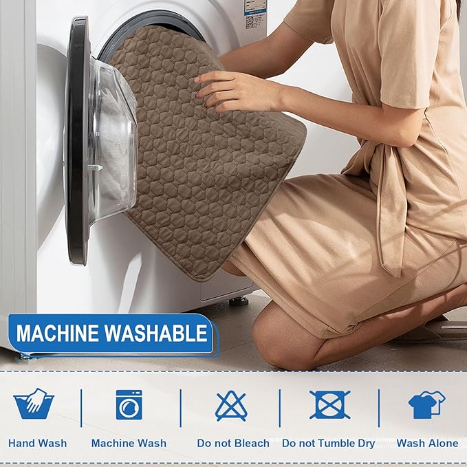 100% Waterproof Recliner Chair Covers That Stay in Place, Non-Slip Recliner Cover with 5 Pockets, Elastic Straps, Washable Reclining Chair Protector for Kids, Pets, Dogs (Khaki, 25inch)