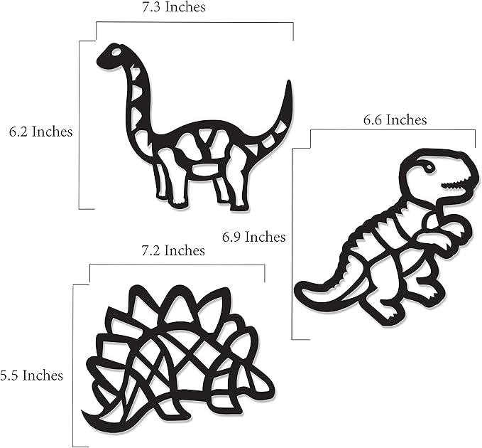 VHALE Suncatchers Craft 3 Sets (9 Cutouts) w Tissue Papers Stained Glass Effect Paper Sun Catcher Kit, Window Art, Classroom Crafts, Creative Art Projects, Kids Party Favors (Dinosaur)