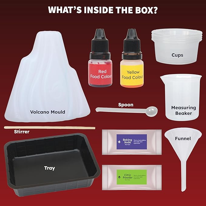 Butterfly Edufields DIY Volcano Kit | STEM Education | for Ages 3+ Years | Fun Games and Education | Learning & Education Toys | Fun Gift for Boys & Girls | Boys Toys | Science Experiments