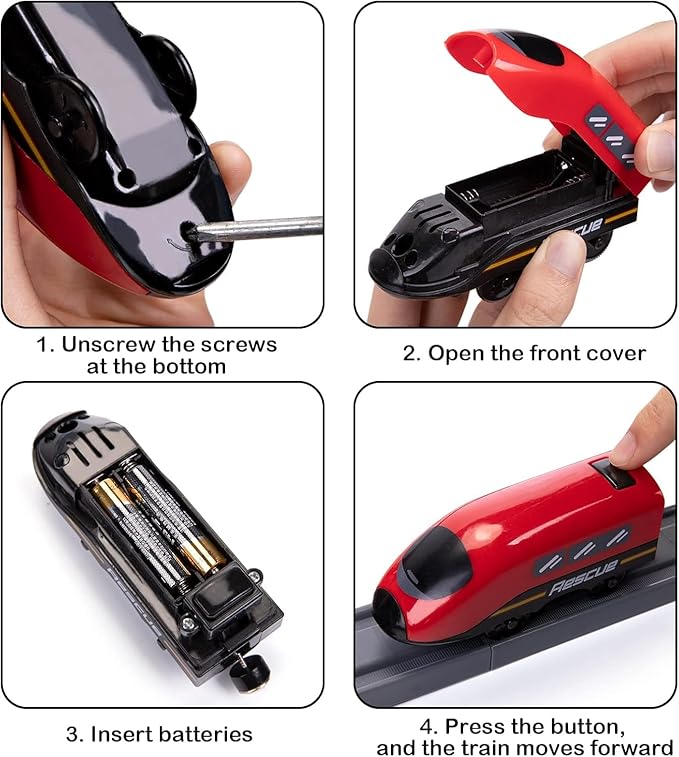 Wdmiya Wooden Train Set for Toddlers, 72 Pcs Wooden Train Track for Kids, Train Toy with Bridge and Tracks (Fits Thomas & Brio), Christmas Birthday Trains Gift for 2 3 4 5 6 7 8 Years Old