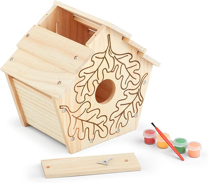 Melissa & Doug Created by Me! Birdhouse Build-Your-Own Wooden Craft Kit | DIY Bird House Kit For Kids