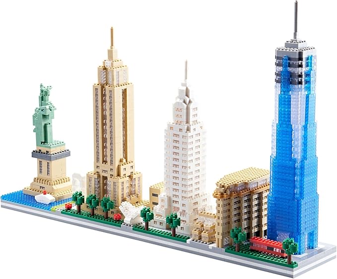 Building Blocks Set, Architecture Model New York Skylines Building Blocks 3452 PCS Micro Building Bricks Gift for Adults