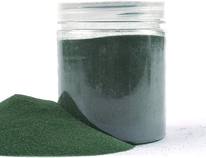 Shiny Stone Colorful Sand,Rainbow Sand,Art Sand,Colored Sand,Craft Sand,Decorative Wedding Vibrant Sand, 250g/0.55lb/8.81oz for Kids Creativity Wedding Succulent Terrarium Vase (Dark Green)