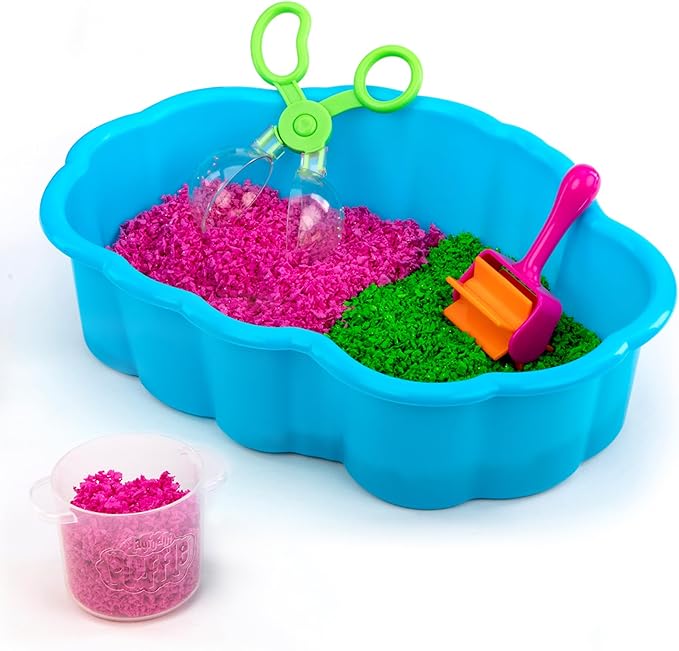 Educational Insights Playfoam Pluffle Sensory Station with 2 Colors of Playfoam Pluffle for Sensory Bins, Ages 3+