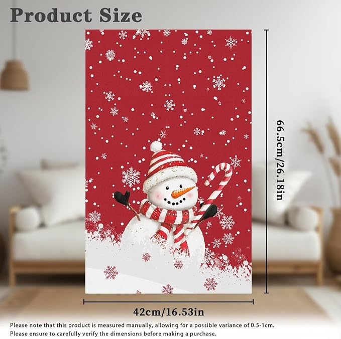 Christmas Decor Snowman Recliner Headrest Cover Fabric Sofa Headrest Slipcovers Pet Scratch Resistant Couch Headrest Covers for Home Couch Loveseats Decoration