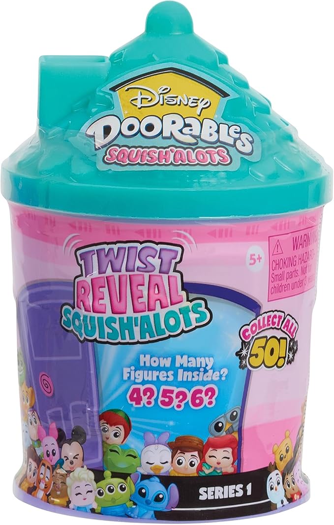 Disney Doorables Squish’Alots Series 1, Collectible Blind Bag Figures in Capsule, Kids Toys for Ages 5 Up by Just Play