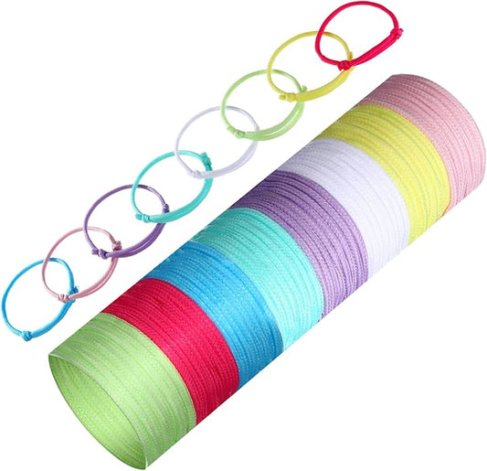 WILLBOND 216 Neon Friendship Bracelets Bulk for Kids Birthday Classroom Student Gift Adjustable Paracord Bracelets Rope Woven Neon Colors Valentine Day Gift Girls Boy Party Favors