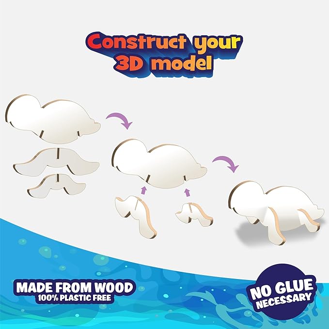 Magic Paint with Water - Mess Free Coloring for Toddlers - Toddler Travel Essential and Mess Free Painting Set - Toys and Gifts for Kids, All Craft Supplies Included (Sea'Sational)