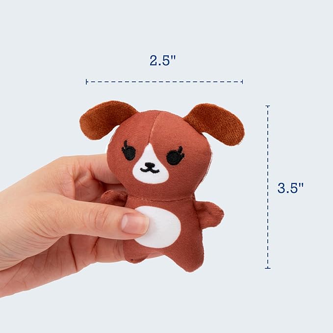 Emotional Support Puppies by Relatable, Cuddly Stuffed Animals and Plushies Set, Small Gifts for Mom, Includes 5 Puppies Plush Toys with Carrying Basket, for Mom