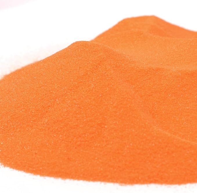 Shiny Stone Colorful Sand,Rainbow Sand,Art Sand,Colored Sand,Craft Sand,Decorative Wedding Vibrant Sand, 250g/0.55lb/8.81oz for Wedding Succulent Terrarium Vase (Orange)