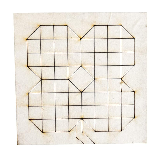 Unfinished Shamrock Barn Quilt Square Wooden Sign, Spring Country Decor Canvas Quilts Blocks (21 inches, Clover 4 Leaf) AVTRBoutique