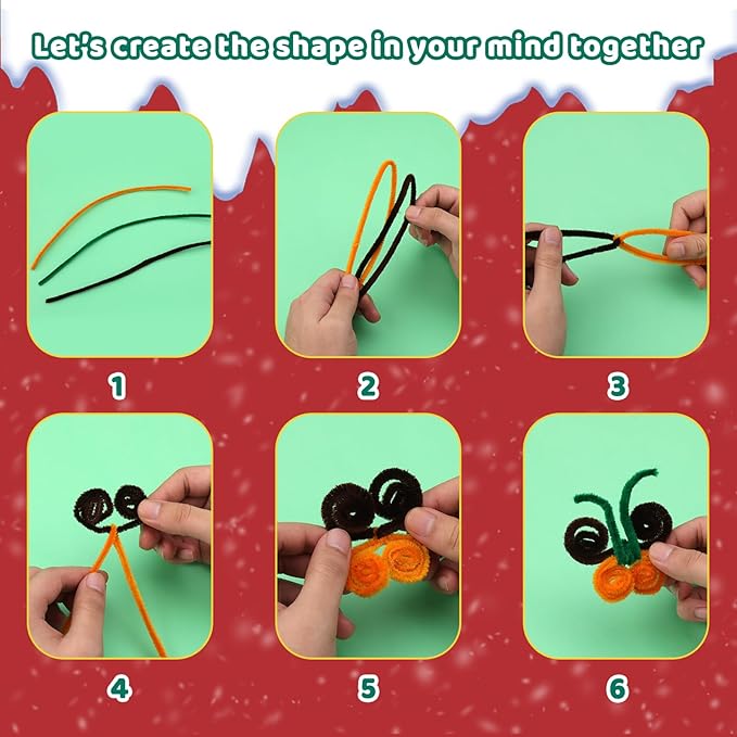 Pipe Cleaners, 100PCS Christmas Pipe Cleaners Craft Supplies, Dark Brown Pipe Cleaners Bulk Fuzzy Sticks for DIY Art and Craft Projects Home Decoration