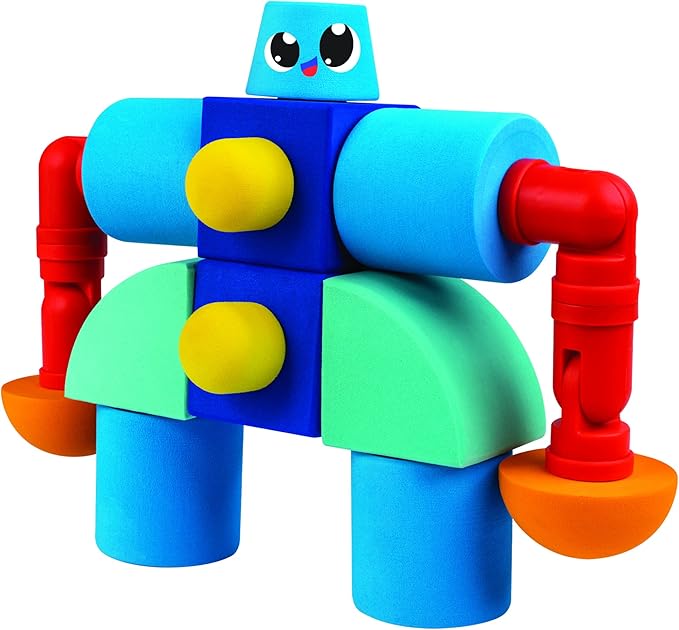 Magnetic Foam Blocks – STEM Preschool Toys for Children, Toddlers, Boys and Girls, The Ultimate Bath Toy – Castle Set, Bath Building Blocks, Engineering Toys for Kids 3-6