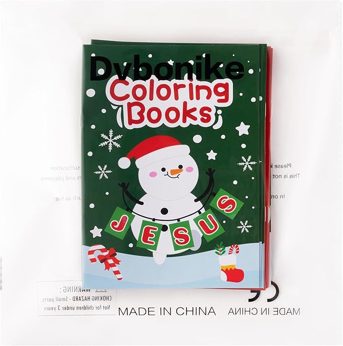 24Pcs Christmas Religious Coloring Books - Christian DIY Color-in Pages Booklet Bulk Drawing Xmas Theme Activity Party Supplies for School Classroom Rewards Holiday Artwork Gift for Kids