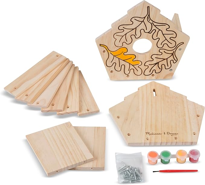 Melissa & Doug Created by Me! Birdhouse Build-Your-Own Wooden Craft Kit | DIY Bird House Kit For Kids